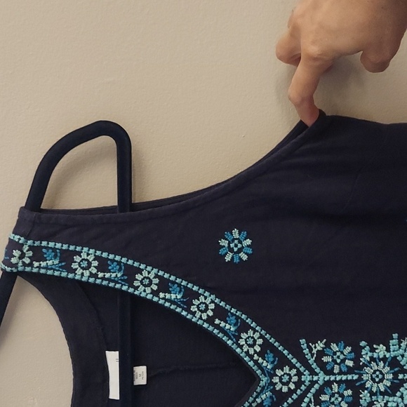 J.JILL Navy Sleeveless VNeck Pullover Maxi Dress - Picture 4 of 13